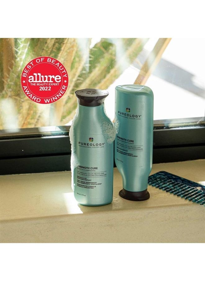 PUREOLOGY Strength Cure Strengthening Conditioner for Damaged & Color Treated Hair, 9 Fl Oz  - Image 3