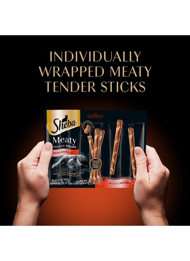 Sheba Sheba Meaty Tender Sticks Soft Cat Treats with Chicken, 0.14 oz., 5 Count (Pack of 10)  - Image 2