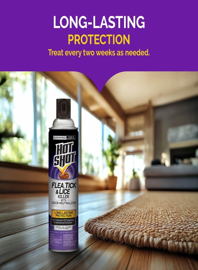 Hot Shot Flea, Tick & Lice Killer with Odor Neutralizer (Aerosol) 14 Oz (1 pack) - Image 2