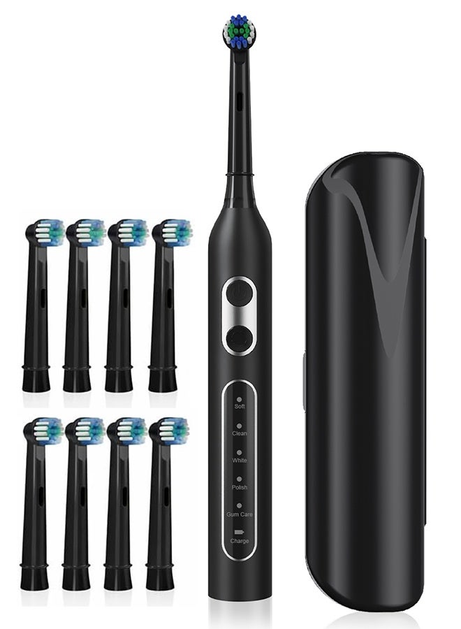 epicarma E7 Electric Toothbrush for Adults – Rechargeable Rotating Toothbrush with Travel Case & 8 Brush Heads, 5 Cleaning Modes, 360° Soft Bristles, IPX7 Waterproof Professional Teeth Cleaner - Image 1