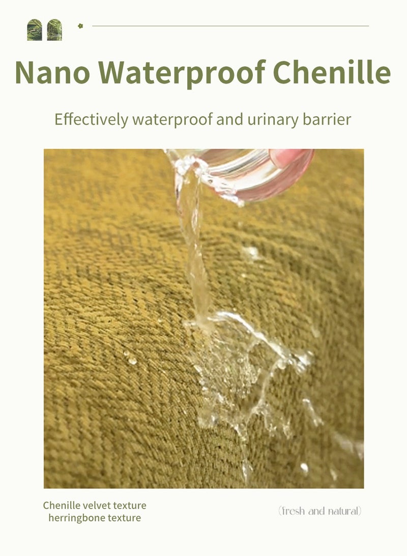 LEOKOR 3 Seat Oversized Chenille Durable Sofa Cover Soft Four Seasons Universal Sofa Cover All-Inclusive Sofa Cover Furniture Cover 180*300 CM - Image 2