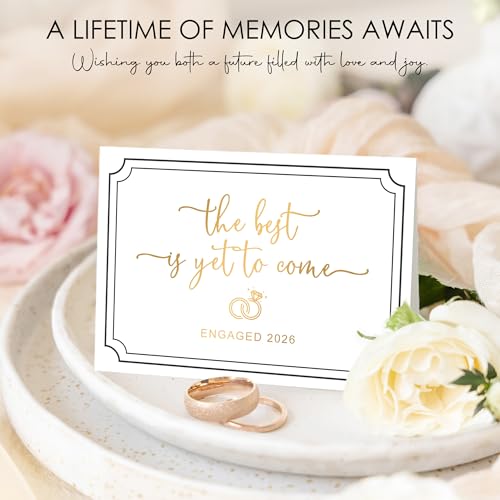 HELORAY Engagement Gifts for Couples Newly Engaged Gifts for Couple Happy Engagement Gift for Women Fiance Gift for Women Just Engaged Decorations Ideas with Mugs Socks Candle Card for Her Him Men Best Friend - Image 5