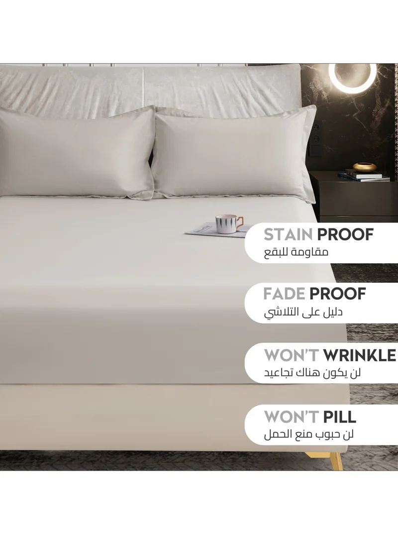 دوناتيلا الفراش المجهزة ورقة 2 قطعة حجم واحد الصلبة غطاء سرير مجموعة يناسب (90 * 190 سنتيمتر) مع سادات و 30 سنتيمتر اضافية عميق نحى ستوكات غطاء سرير ، الزئبق