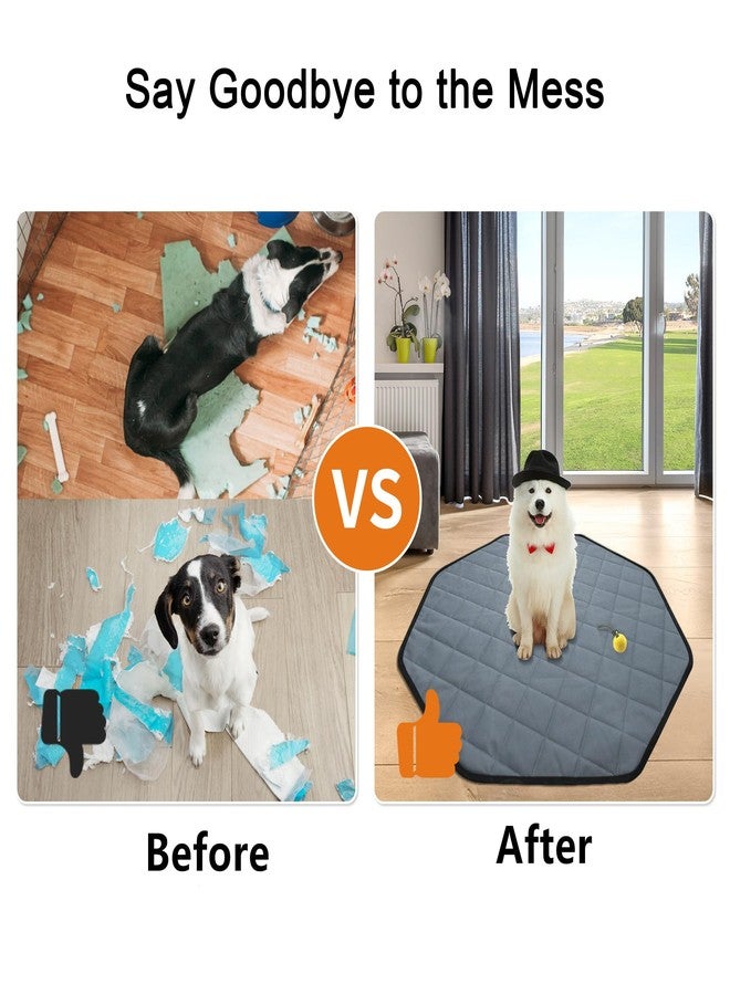 Rinling Washable Pee Pads for Dogs, 24" Pet Playpen Mat Octagon 8 Panels Puppy Pads for Whelping Potty Housebreaking Incontinence Playpen Crate Kennel - Image 5