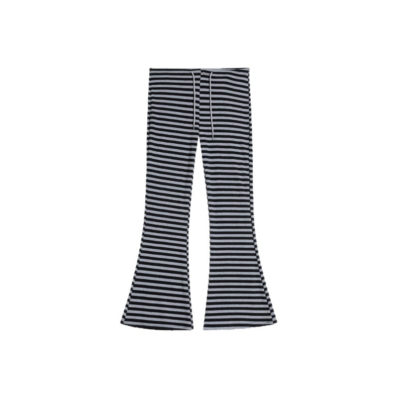 Striped Viscose Stretch Bootcut Pants - Image 5