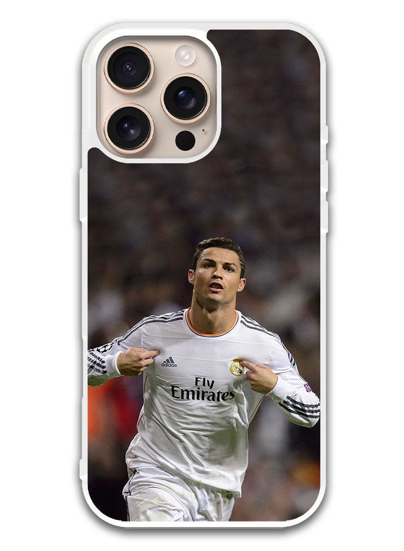 Theodor Protective Case Cover For APPLE IPHONE 16 Pro Cristiano Ronaldo (3) (White Bumper) - Image 1