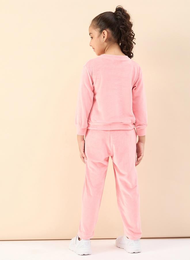 Stylo Bug Solid Patch Detail Sweatshirt with Joggers - Image 4