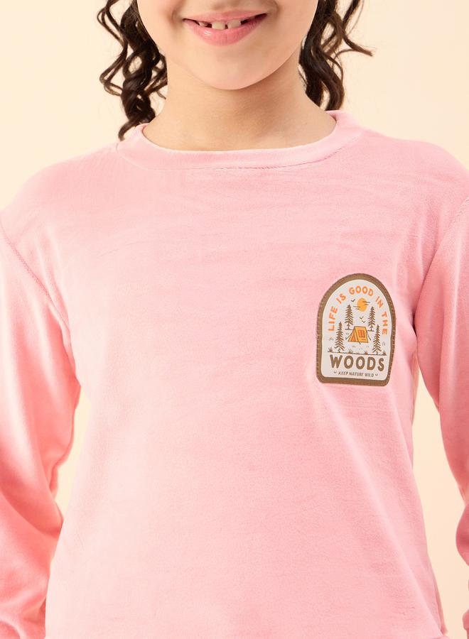 Stylo Bug Solid Patch Detail Sweatshirt with Joggers - Image 5