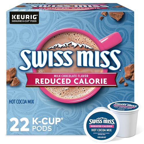 Swiss Miss Hot Cocoa Single-Serve K-Cup, Reduced Calorie, Box of 22 - Image 1