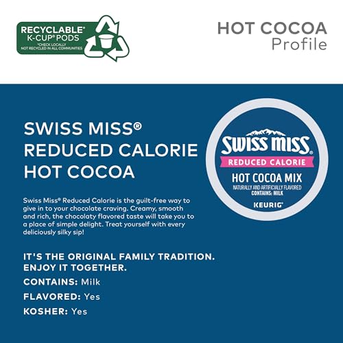Swiss Miss Hot Cocoa Single-Serve K-Cup, Reduced Calorie, Box of 22 - Image 3