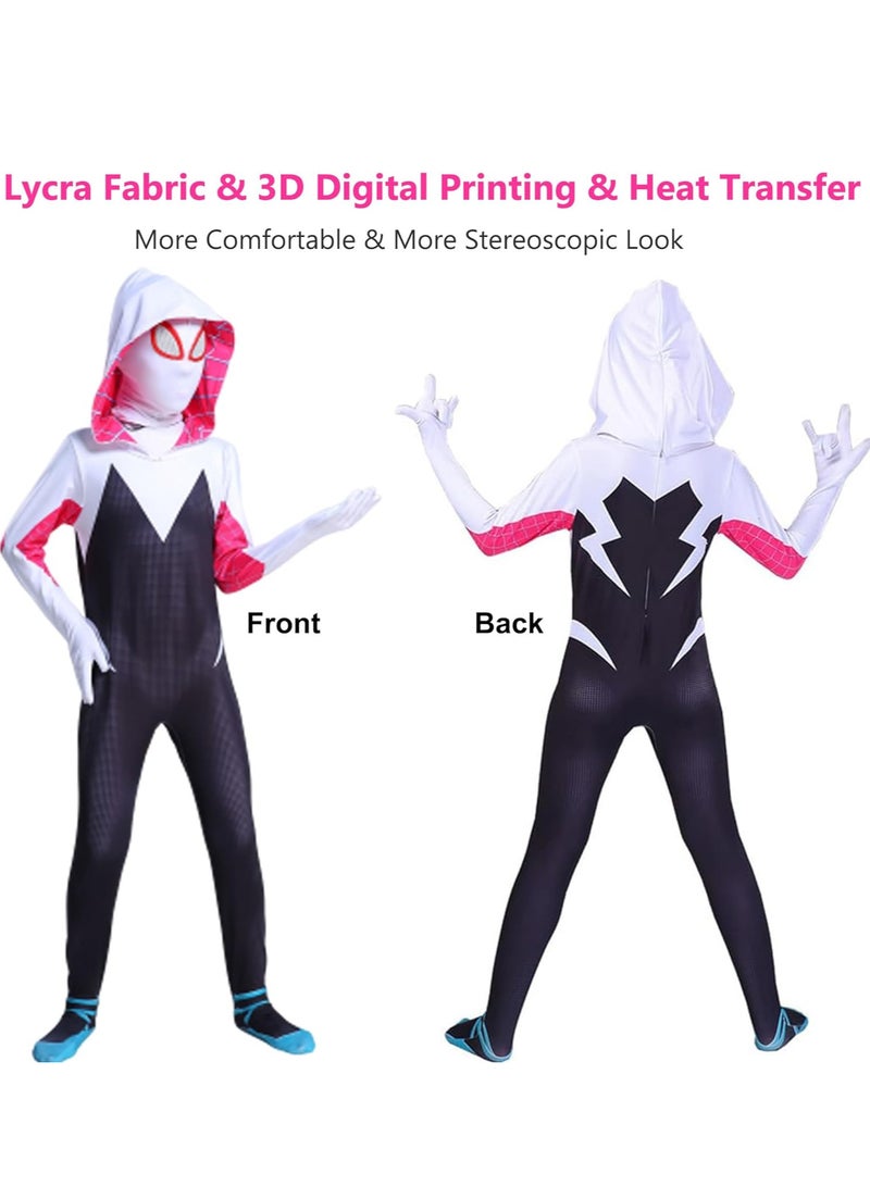 بدلة فتاة العنكبوت بدلة العنكبوت قفزات ليكرا مطبوعة ثلاثية الأبعاد مع قناع منفصل للحفلات - Image 2