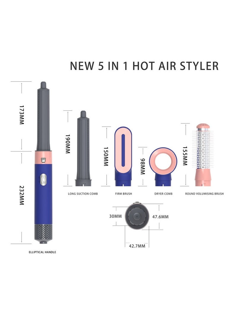 general 5-in-1 Hot Air Comb Hair Curler and Straightener - Automatic Ceramic Curling Rod, Dual Purpose, Wet & Dry Hair, 15 Temperature Settings, - Image 4