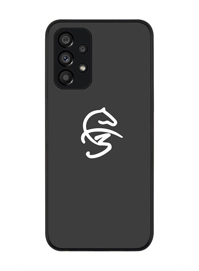 Stylizedd Rugged Black edge case for Samsung Galaxy A23 (LTE/4G) Slim fit Soft Case Flexible Rubber Edges Anti Drop TPU Gel Thin Cover -  Faz3 Icon Grey - Image 1