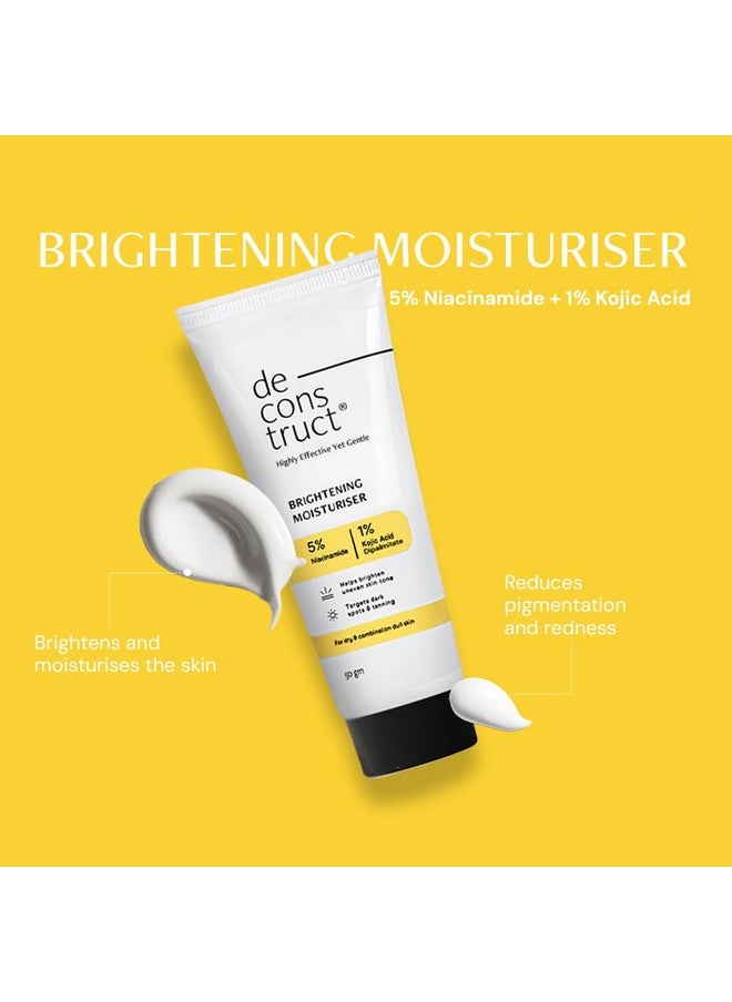 ديكونستركت - Deconstruct Daily Radiance Boosting Duo - Brightening Face Wash (100ml) + Brightening Face Moisturiser (50 g) | لبشرة متوهجة ومشرقة | ثنائي مضاد للتصبغ | عبوة من قطعتين - Image 1