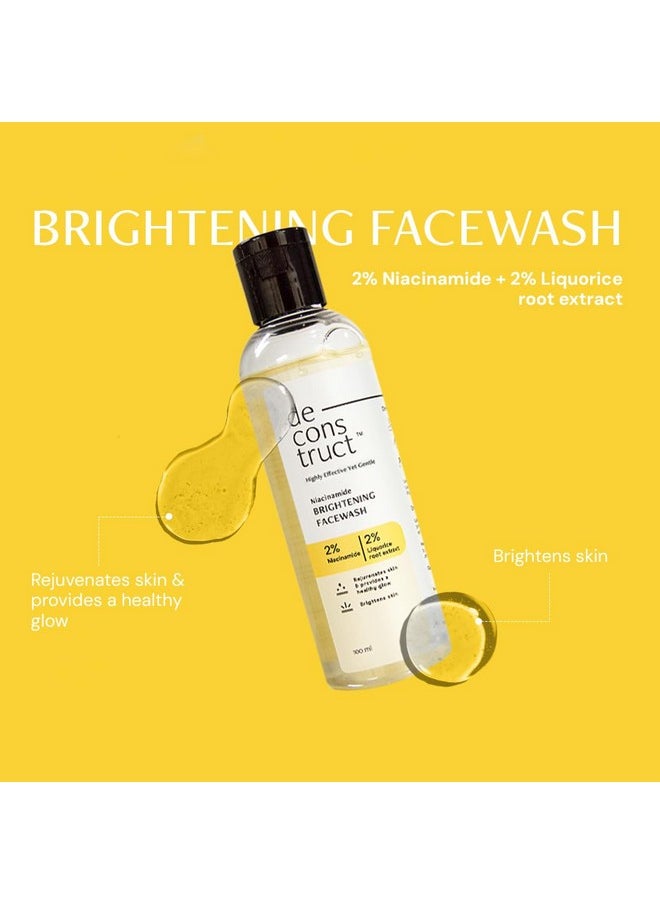 ديكونستركت - Deconstruct Daily Radiance Boosting Duo - Brightening Face Wash (100ml) + Brightening Face Moisturiser (50 g) | لبشرة متوهجة ومشرقة | ثنائي مضاد للتصبغ | عبوة من قطعتين - Image 1