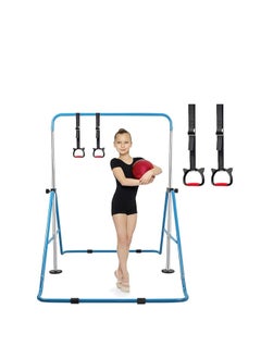 Cool Baby COOLBABY Gymnastics Horizontal Bar Children's Home Training Horizontal Bar Foldable Horizontal Bar, Height Adjustable (Blue)  - Image 1