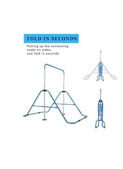 Cool Baby COOLBABY Gymnastics Horizontal Bar Children's Home Training Horizontal Bar Foldable Horizontal Bar, Height Adjustable (Blue)  - Image 3