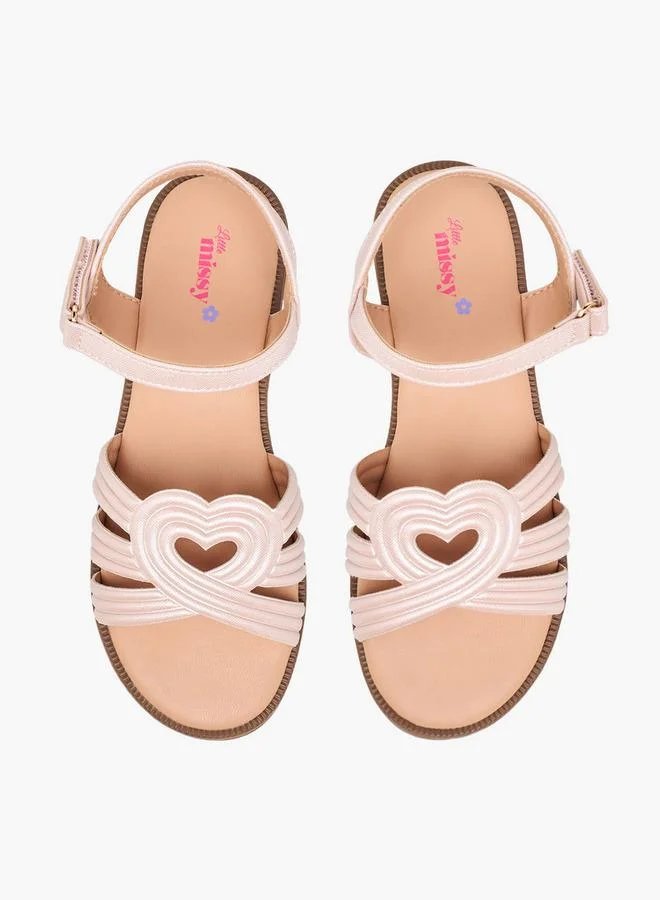 ليتل ميسي Girls Hook & Loop Sandals