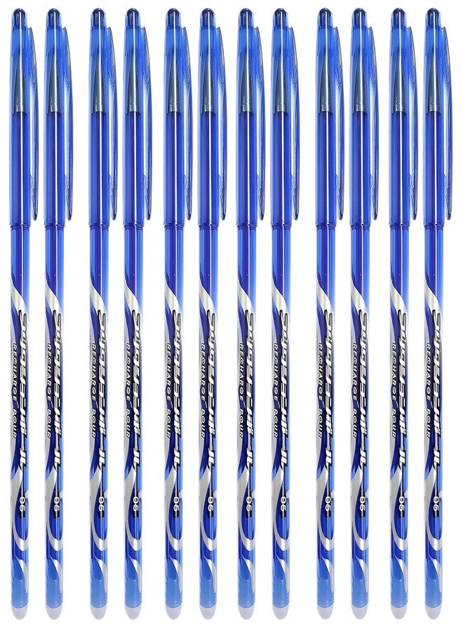 Like-It like it Erasable Gel Pens Blue 0.35mm Ink Rollerball Pens Rub-Out Friction Pens For School Kids Students Office Pack of (5) - Image 1