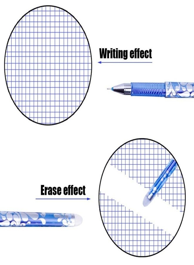 Like-It like it Erasable Gel Pens Blue 0.35mm Ink Rollerball Pens Rub-Out Friction Pens For School Kids Students Office Pack of (5) - Image 5