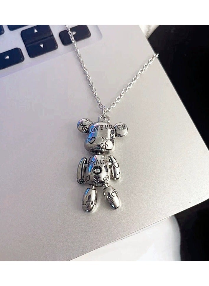 Goolsky قلادة دب محمول – سلسلة موضة الهيب هوب العصرية للرجال، أسلوب رائع - Image 2