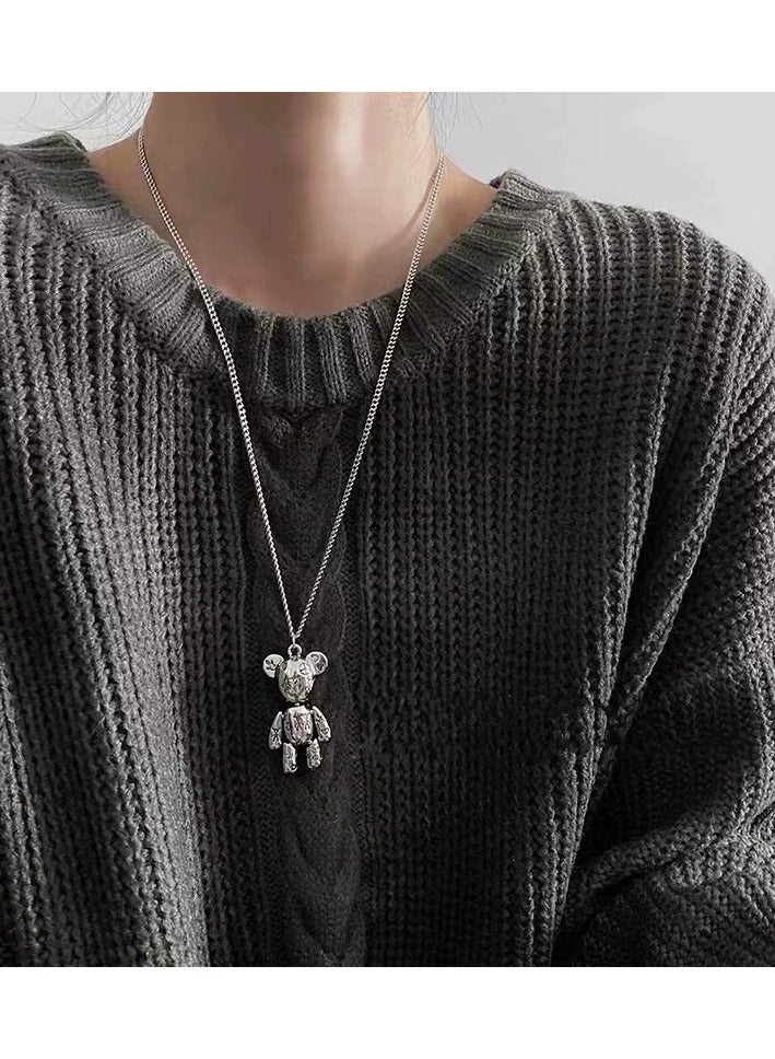 Goolsky قلادة دب محمول – سلسلة موضة الهيب هوب العصرية للرجال، أسلوب رائع - Image 3