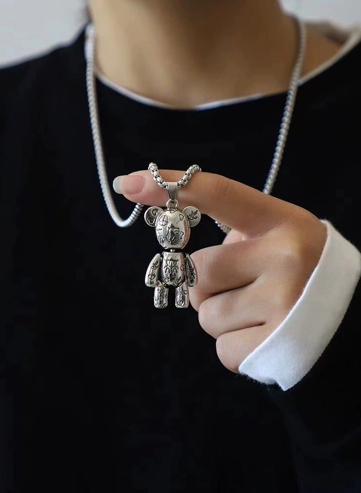 Goolsky قلادة دب محمول – سلسلة موضة الهيب هوب العصرية للرجال، أسلوب رائع - Image 4