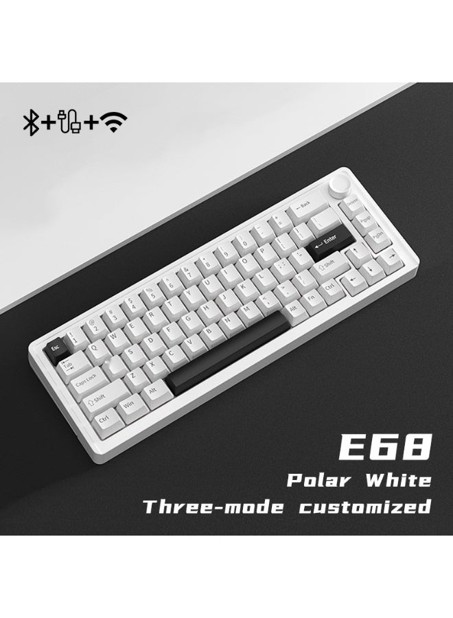 مكعب غاضب لوحة مفاتيح ميكانيكية ثقيلة ثلاثية الوضع FURYCUBE E68 من الألومنيوم - Image 1