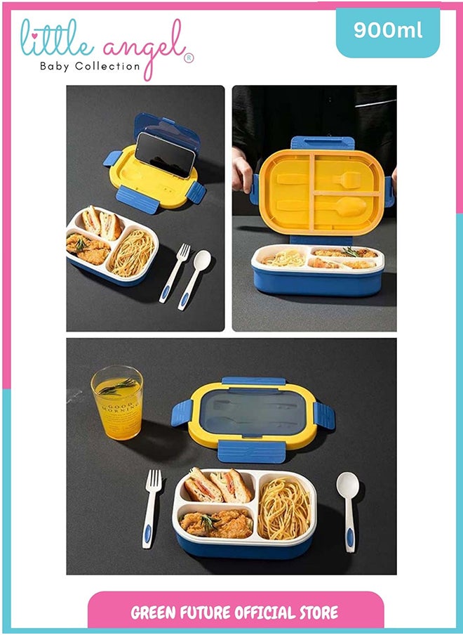 Little Angel Kids Lunch Box Set with Spoon & Fork – Leakproof Food Storage, BPA-Free, Perfect for School & Travel  - Image 5