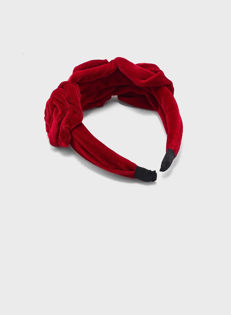 ELLA Rose Detail Velvet Headband