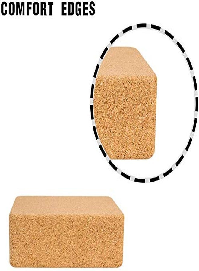 SVY Cork Yoga Blocks, 2 Pack, with 1 Black Yoga Strap, 9ââ‚¬Âx6ââ‚¬Âx3ââ‚¬Â, High Density Solid Natural Cork Yoga Brick with Comfortable Edge to Improve Balance, Strength and Flexibility - Image 4
