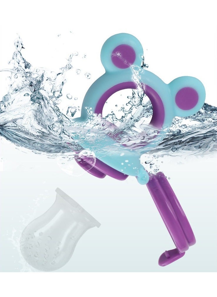 Safe BPA Free Silicone Baby Fruit Feeder 4 Pack Teething Toys for Self Feeding and Gum Chewing Perfect for Healthy Baby Nutrition - Image 5