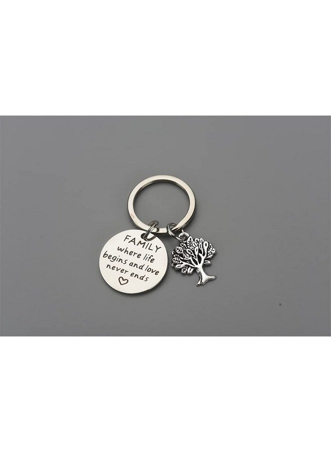 Guqqeuc Christmas Keychain Gifts For Women Men Family Tree Keychains For Dad Mom Birthday Gifts For Son Daughter - Image 3