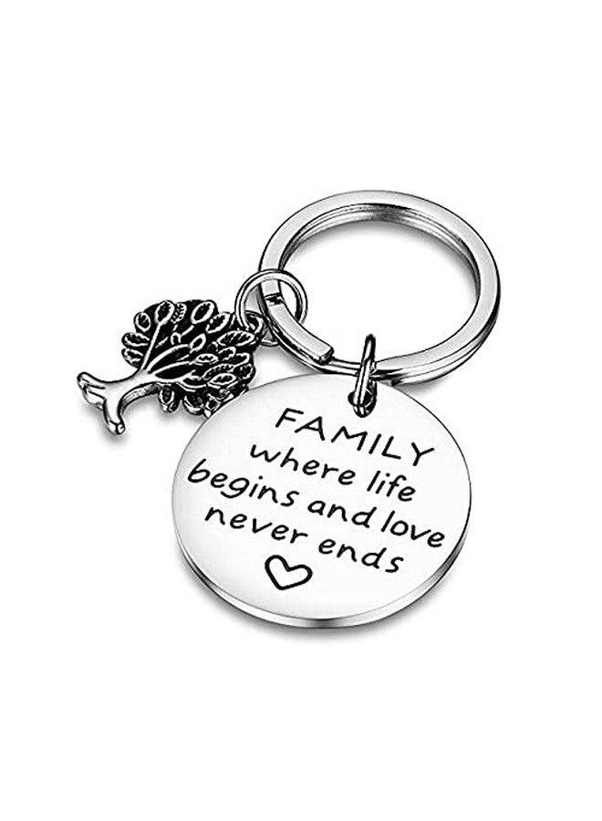 Guqqeuc Christmas Keychain Gifts For Women Men Family Tree Keychains For Dad Mom Birthday Gifts For Son Daughter - Image 2