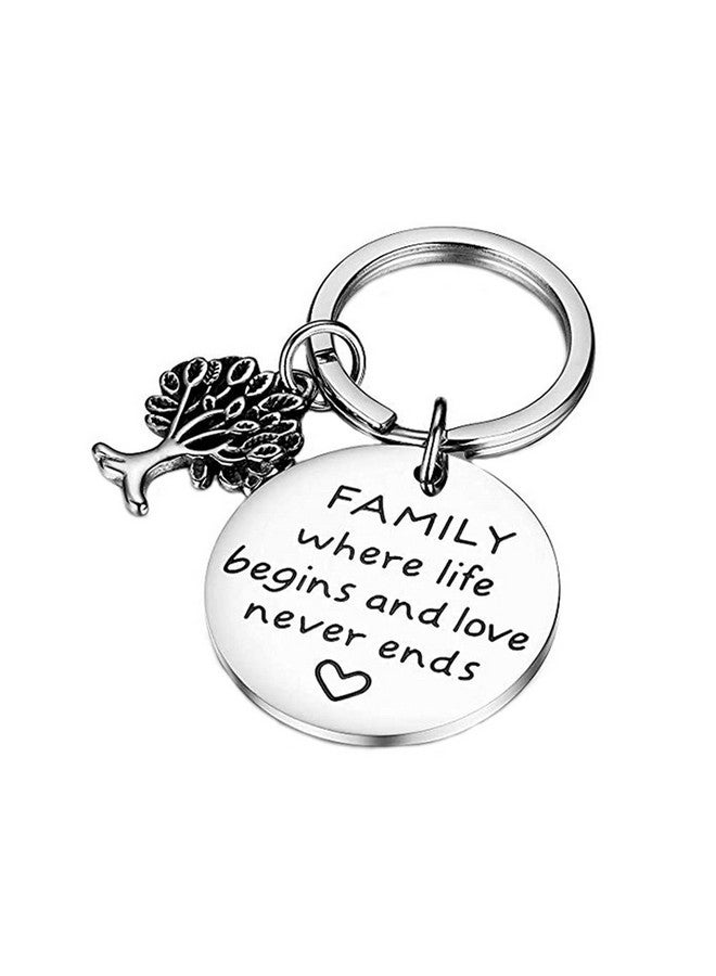 Guqqeuc Christmas Keychain Gifts For Women Men Family Tree Keychains For Dad Mom Birthday Gifts For Son Daughter - Image 1
