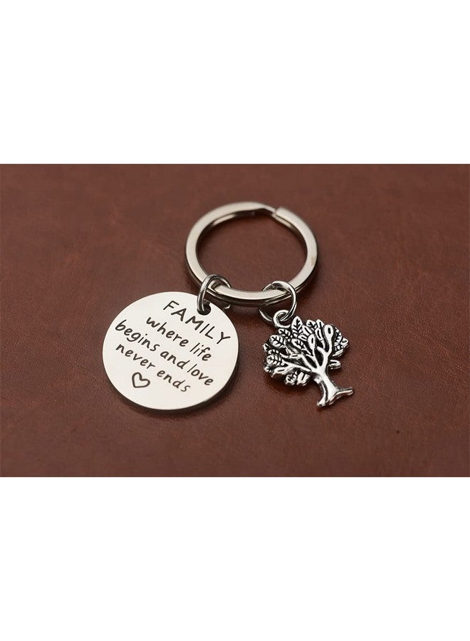 Guqqeuc Christmas Keychain Gifts For Women Men Family Tree Keychains For Dad Mom Birthday Gifts For Son Daughter - Image 4