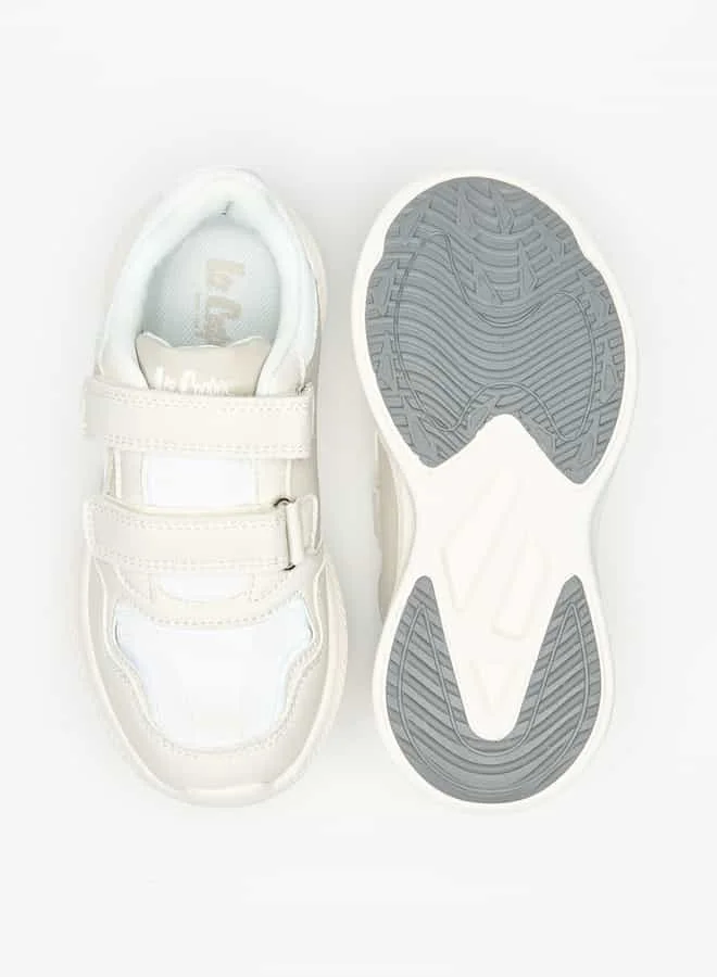 Lee Cooper Boys' Panelled Sneakers with Hook and Loop Closure