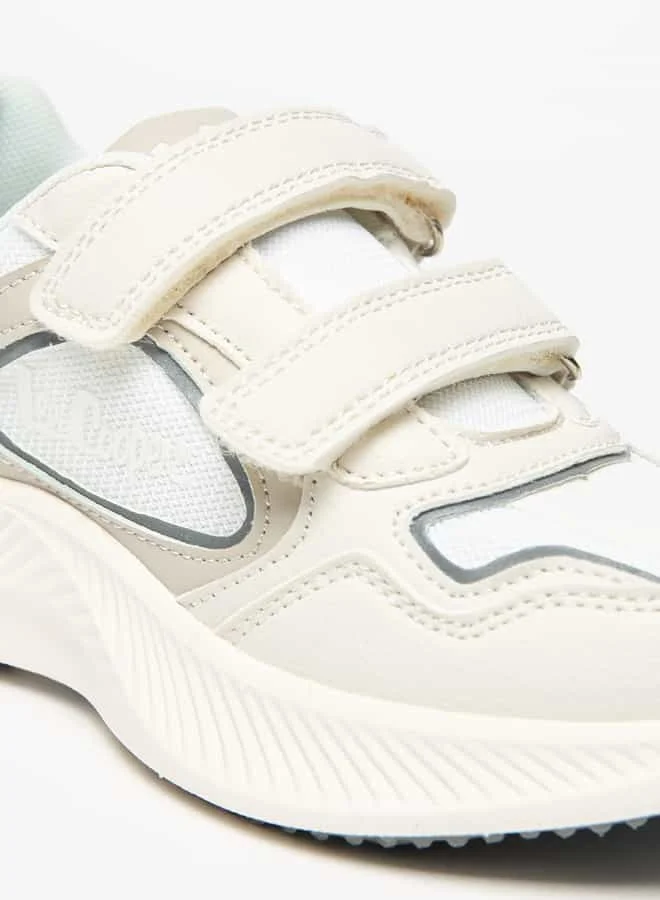 Lee Cooper Boys' Panelled Sneakers with Hook and Loop Closure