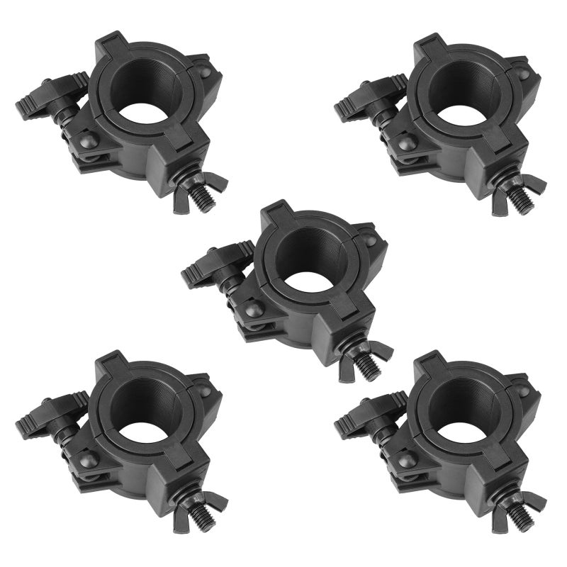 MOUNTAIN_ARK 5 Pack 33lb Stage Light Clamps for DJ Par Light Plastic O Clamp Truss Mount Hook Fit 1 112 2 OD Pipe