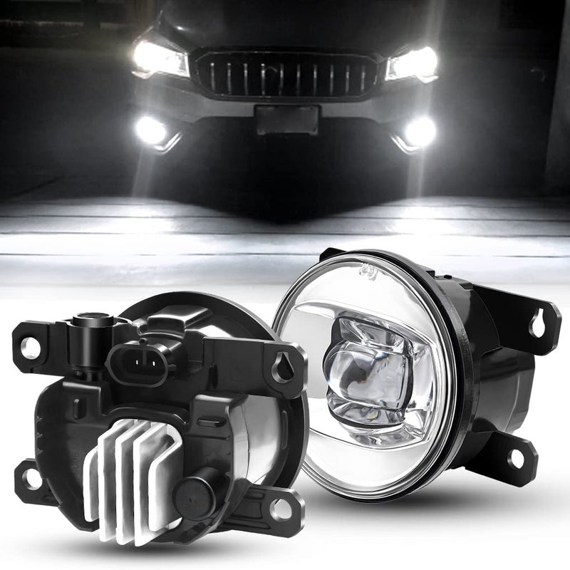 Cawanerl Upgraded LED Lens Fog Lights for Suzuki 0515 Swift Hatchback 0613 SX4 Sedan 0613 Grand Vitara 2II JT 0709 XL7 XL7 White Front Bumper Fog Lamp