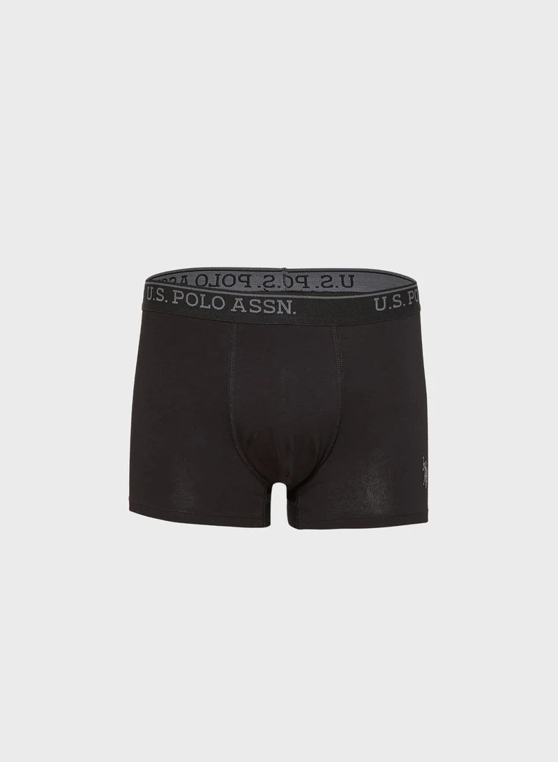 U.S. Polo Assn. 3 Pack Logo Print Trunks