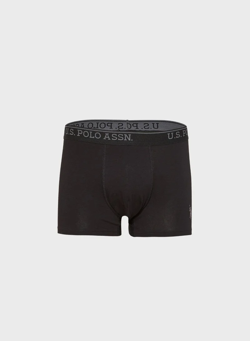 U.S. Polo Assn. 3 Pack Logo Print Trunks