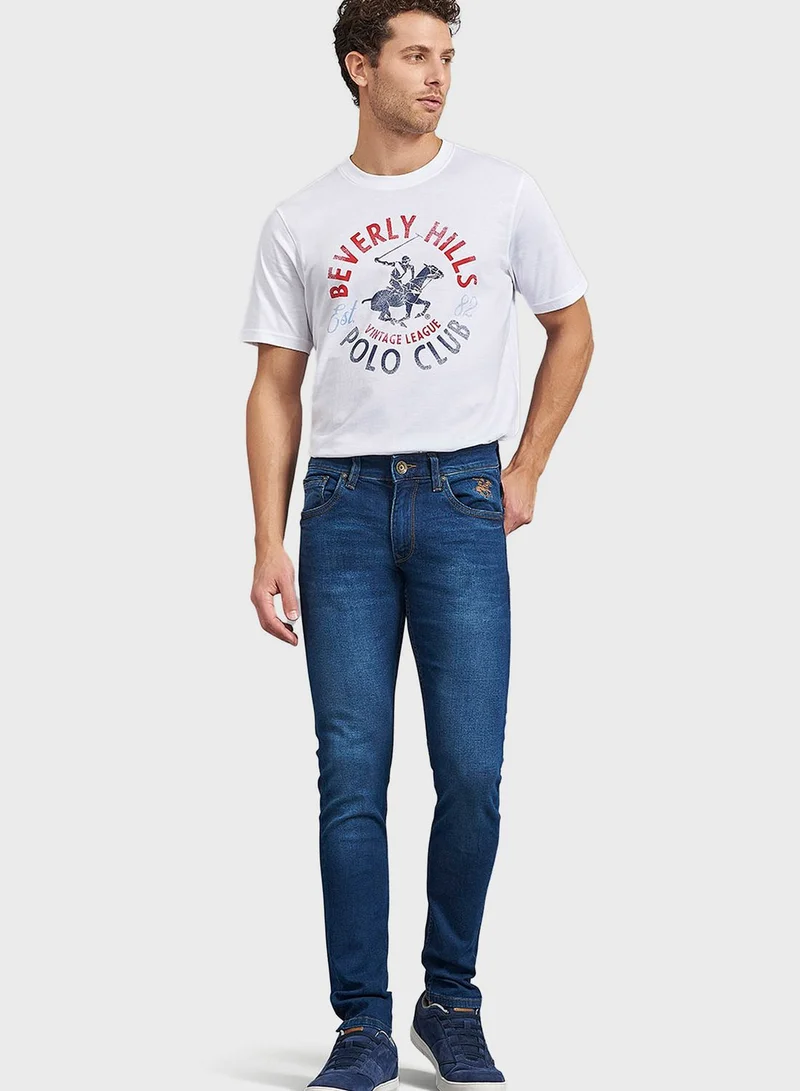 bhpoloclub Mid Wash Skinny Fit Jeans