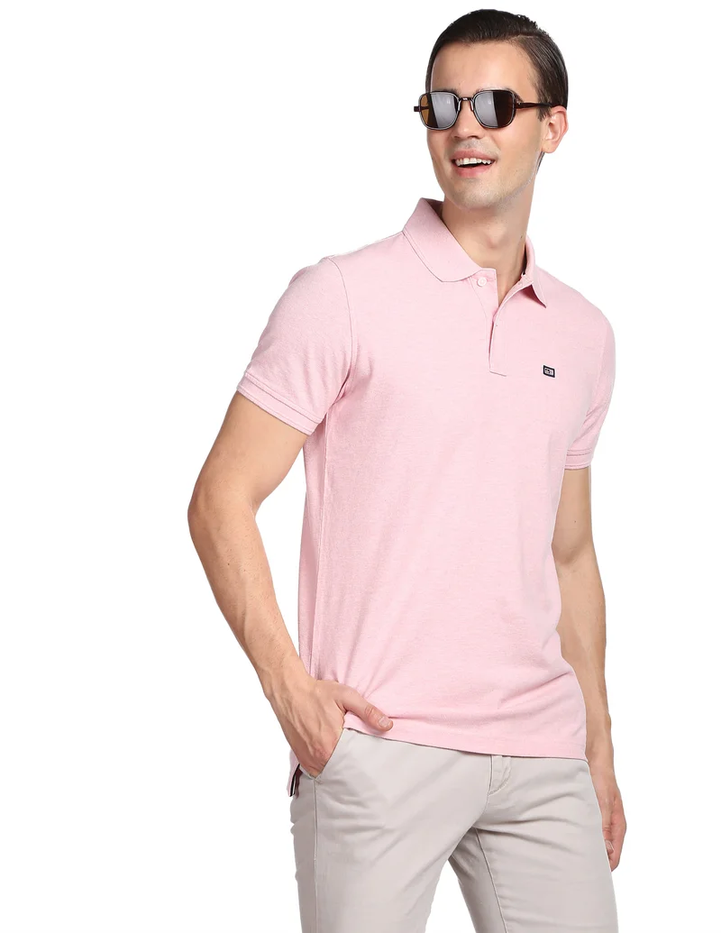 Arrow Regular Fit Heathered Polo Shirt