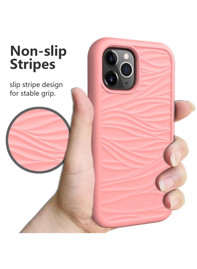 Zaboon Case For iPhone 12 / 12 Pro Wave Pattern 3 in 1 Silicone+PC Shockproof Protective Case - Image 5
