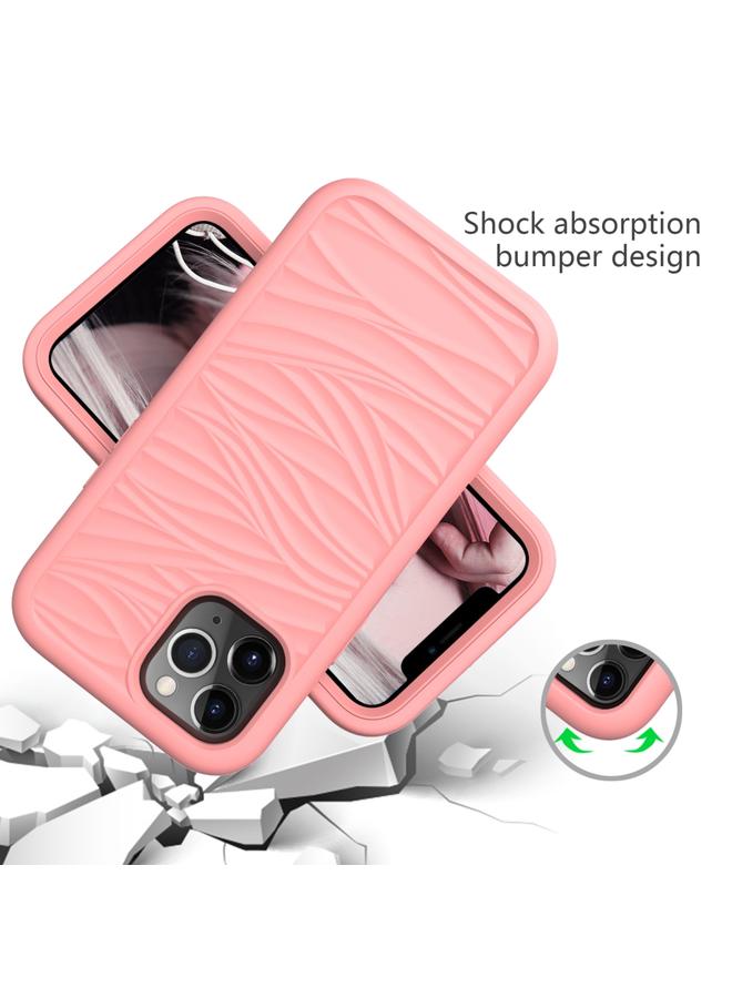 Zaboon Case For iPhone 12 / 12 Pro Wave Pattern 3 in 1 Silicone+PC Shockproof Protective Case - Image 2