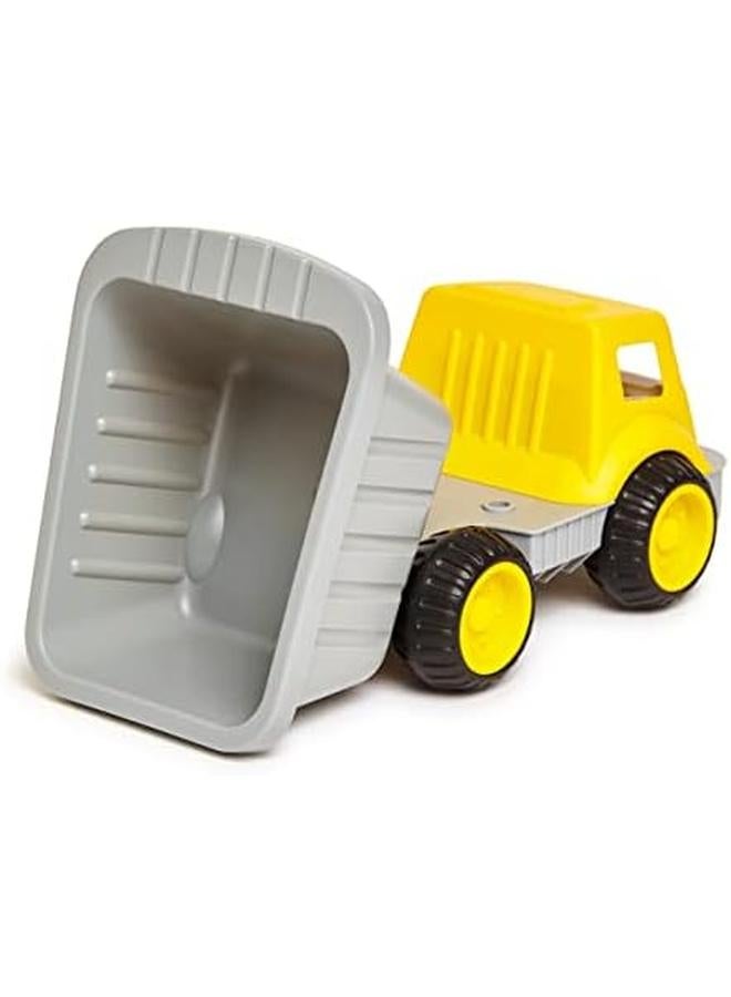 Hape Load And Tote Dump Truck Indoor Outdoor Beach Sand Toy Toys Yellow L 14.4 W 8.3 H 8.9 Inch E4084 - Image 4