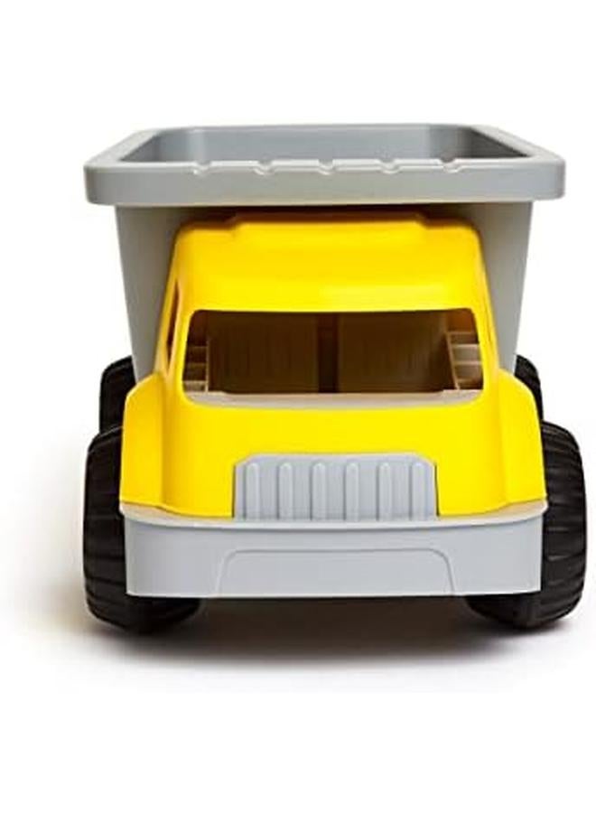 Hape Load And Tote Dump Truck Indoor Outdoor Beach Sand Toy Toys Yellow L 14.4 W 8.3 H 8.9 Inch E4084 - Image 2