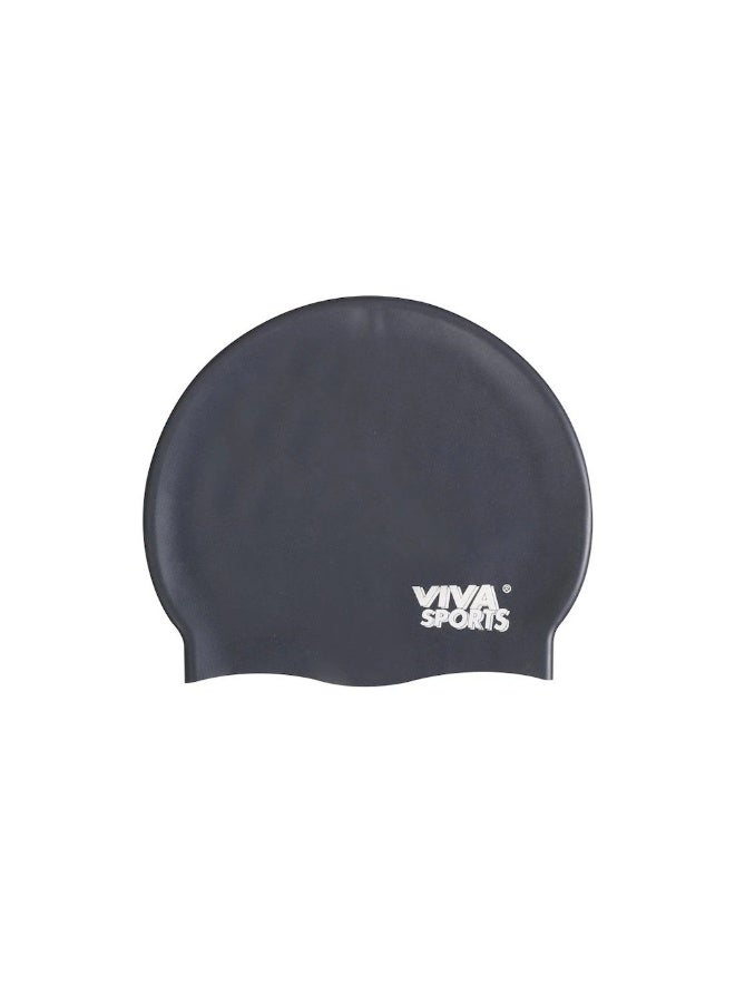 Viva Sports Surplus Swimming Cap, Free Size - Black