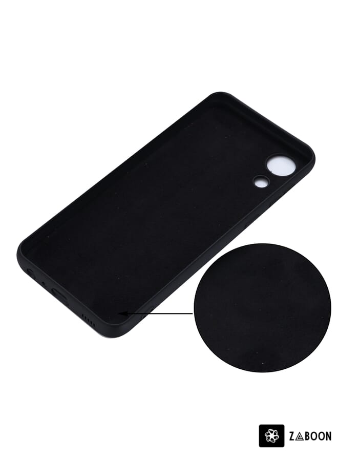Zaboon حافظة واقية لهاتف سامسونج جالاكسي A03 كور من سيليكون سائل بلون نقي - Image 4